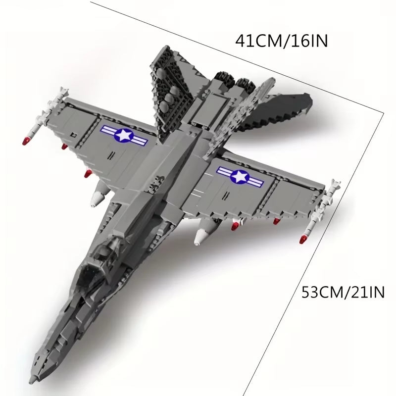 Aircraft Series F22 Fighter Building Blocks Model Famous WWII Military Airplanes MOC Bricks Sets Boys Toys Gifts for Childrens