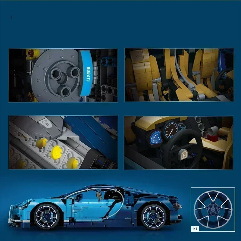 3599Pcs Bugattied Chirons Compatible 42083 Super Sports Racing Car Building Blocks Set Toys for Children Gift Bricks