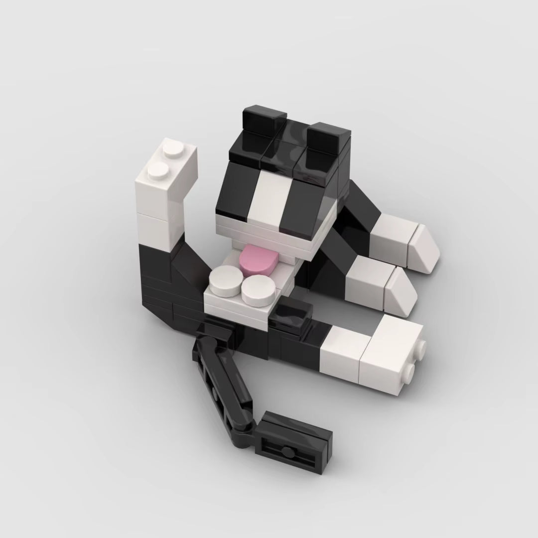 Animal Series 62Pcs MOC Bricks Cat Figires DIY Building Blocks Kids Education Toys for Children Birthday Gift